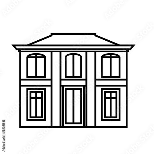 black and white house, suitable for all things related to property