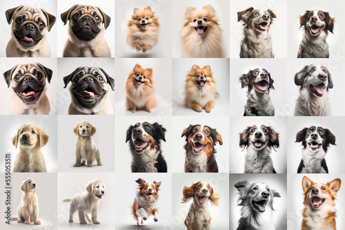collage of dogs generative AI