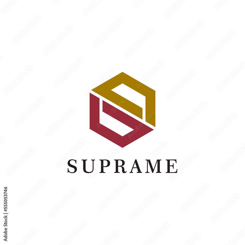Logo letter initials S hexagon monogram minimalist template vector for business company Logo letter initials S hexagon monogram minimalist template vector for business company
