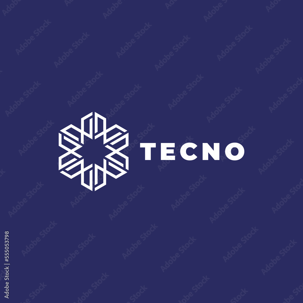 Logo technology modern hexagon monogram minimalist template vector for business company Logo technology modern hexagon monogram minimalist template vector for business company