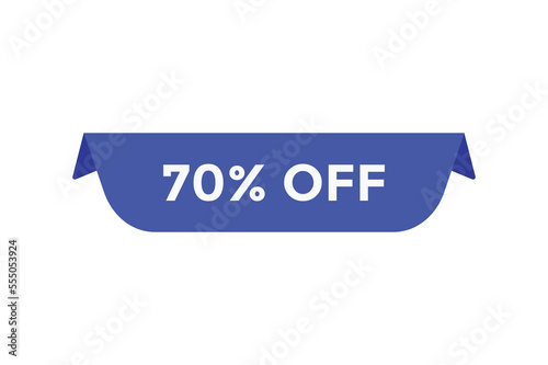70% off special offers. Marketing sale banner for discount offer. Hot sale, super sale up to 70% off sticker label template  © MDneamul