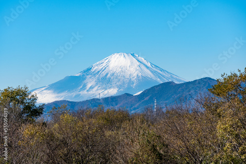 神奈川県から望む初冬の富士山