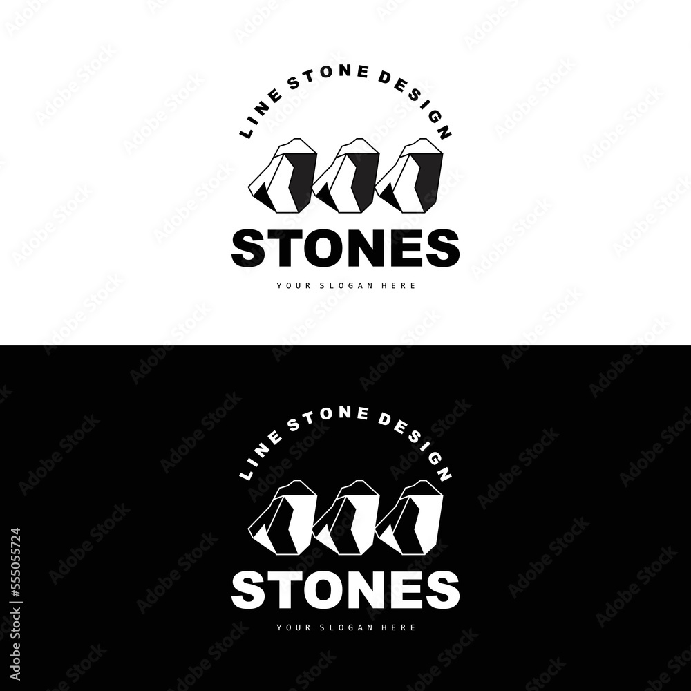 Stone Logo, Vector Stone Modern With Geometry Line Style, Design For Aesthetic Decoration, Brand Modern Product, Simple Icon Abstract Aesthetic Geometry Line Stone Logo, Vector Stone Modern With Geometry Line Style, Design For Aesthetic Decoration, Brand Modern Product, Simple Icon Abstract Aesthetic Geometry Line