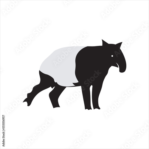 tapir animal vector logo design