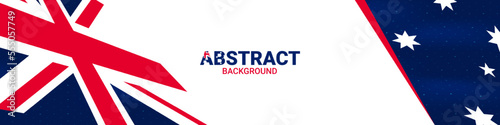 Abstract banner background with Australian flag colors