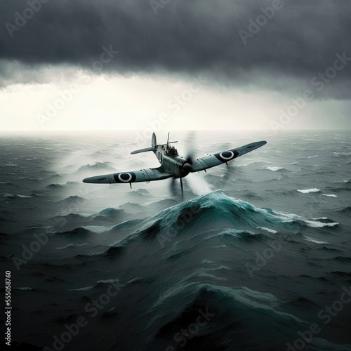 War Planes Over the Sea