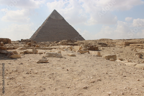 Pyramid of Khafre, Giza Pyramid complex, Cairo, Egypt.