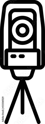Theodolite Vector Icon
