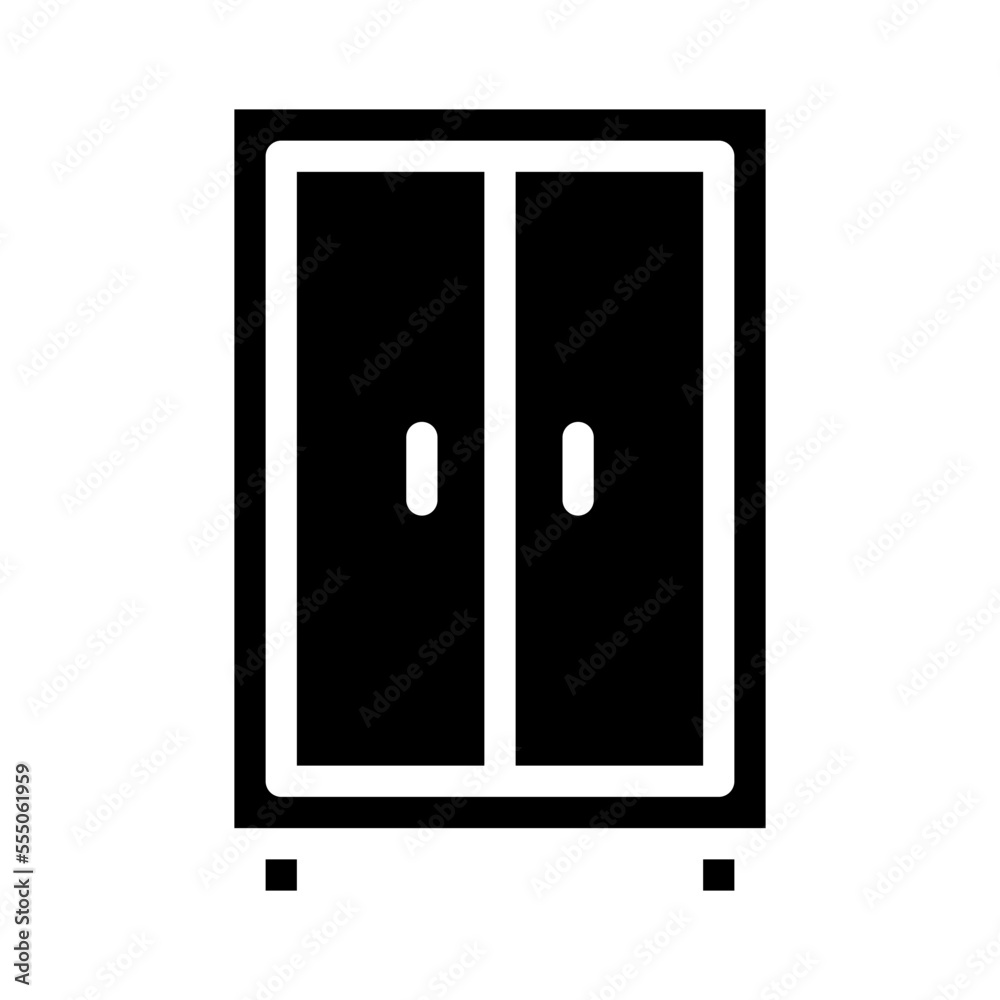 Cupboard Icon Glyph Style