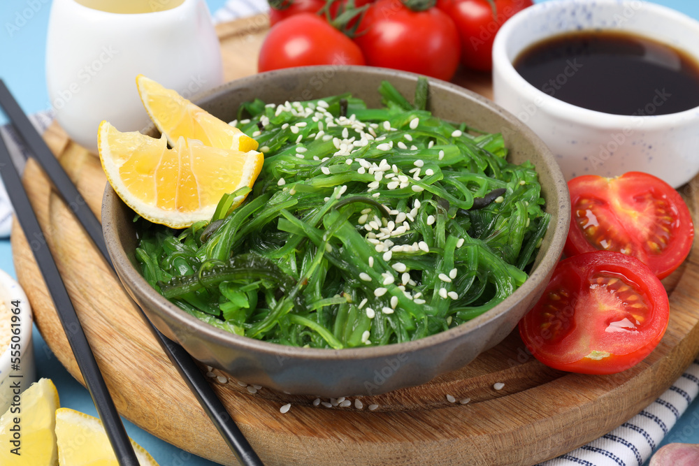Concept of Japanese cuisine, Chuka salad, close up Concept of Japanese cuisine, Chuka salad, close up