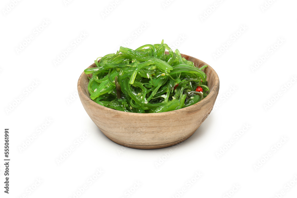 Concept of Japanese cuisine, Chuka salad, isolated on white background Concept of Japanese cuisine, Chuka salad, isolated on white background
