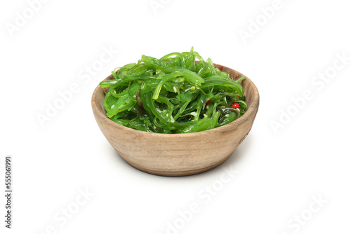 Concept of Japanese cuisine, Chuka salad, isolated on white background