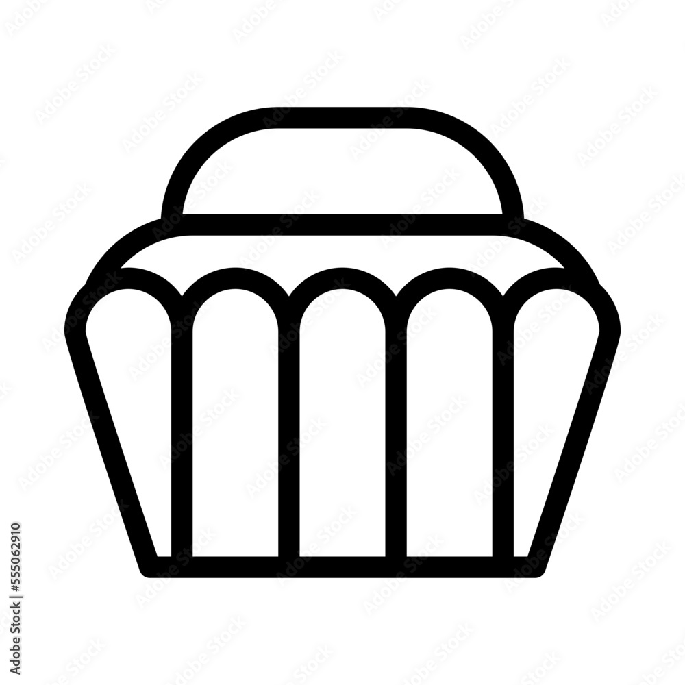 Fototapeta premium Cupcake Icon Line Style