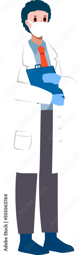 Male doctor cartoon character . Male doctor cartoon character .