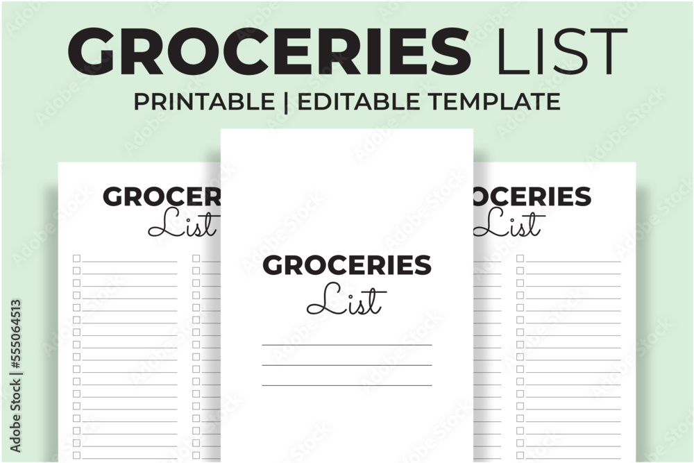 Groceries List Groceries List