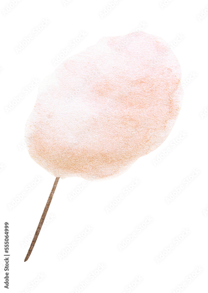 Cotton candy. Sugar clouds - watercolor painting. Cotton candy. Sugar clouds - watercolor painting.