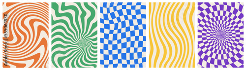 Groovy background. Abstract vector patterns. Swirl psychedelic pattern