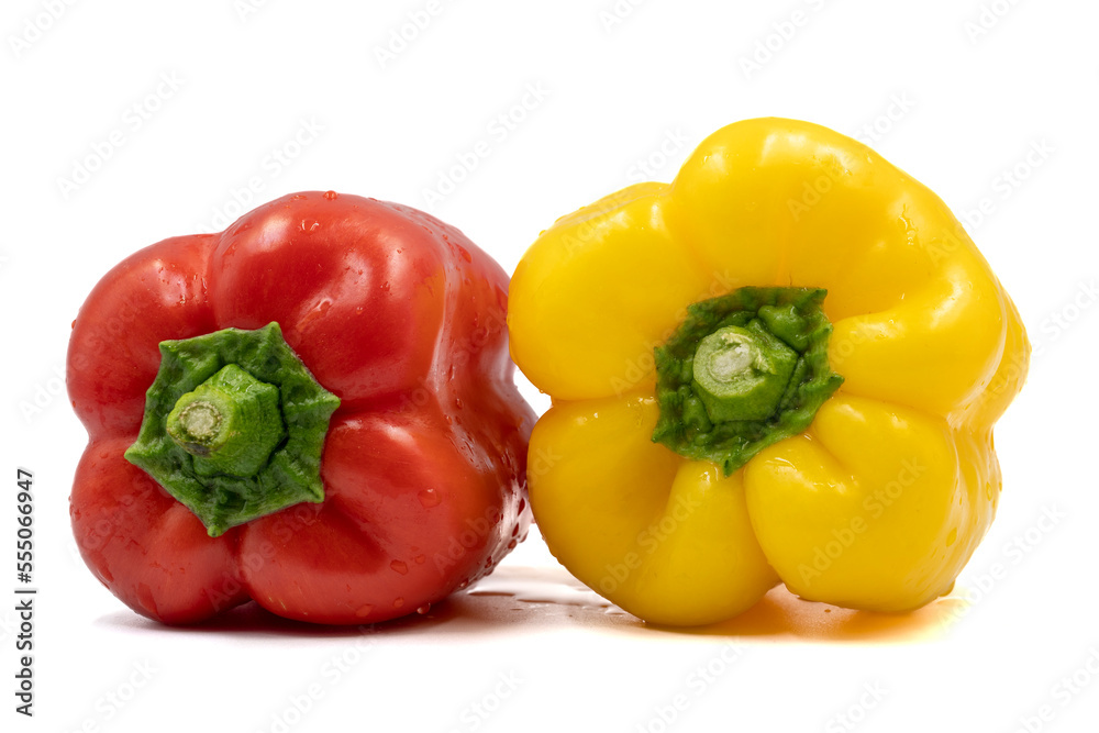 Bell pepper isolated on white background. Fresh organic vegetables. Clipping Path. Full depth of field. close up Bell pepper isolated on white background. Fresh organic vegetables. Clipping Path. Full depth of field. close up