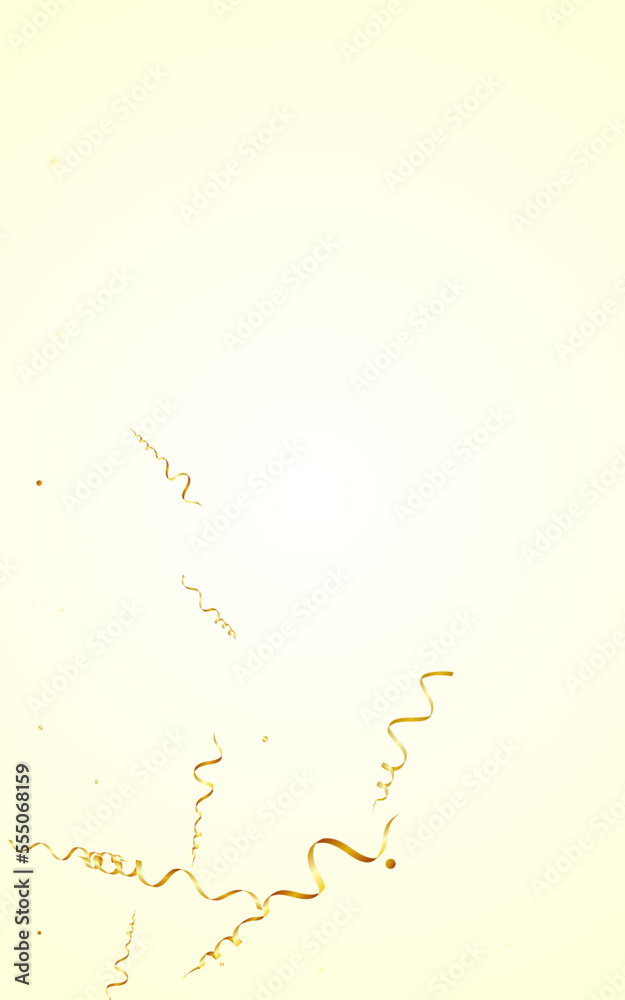 Fototapeta premium Golden Serpentine Swirl Vector Light Background.