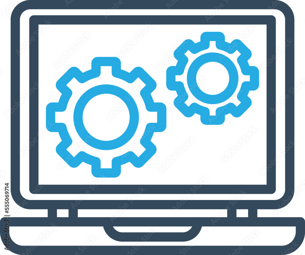 Engineering laptop Vector Icon Engineering laptop Vector Icon