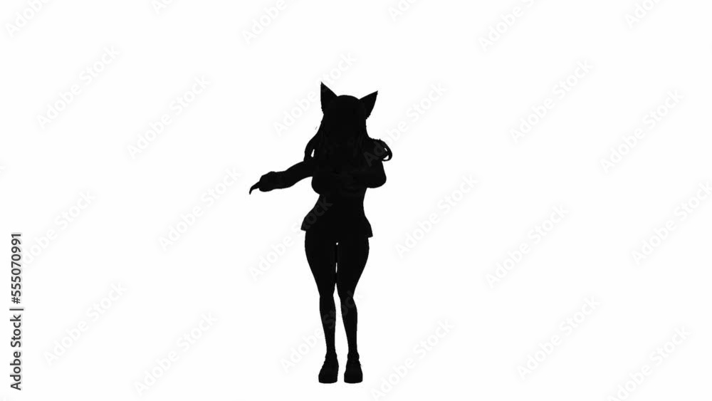 Sexy dance silhouette of person on white background. 3D Sexy dance silhouette of person on white background. 3D