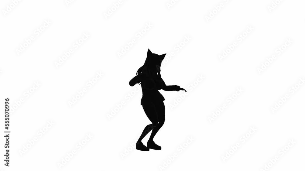 Sexy dance silhouette of person on white background. 3D Sexy dance silhouette of person on white background. 3D