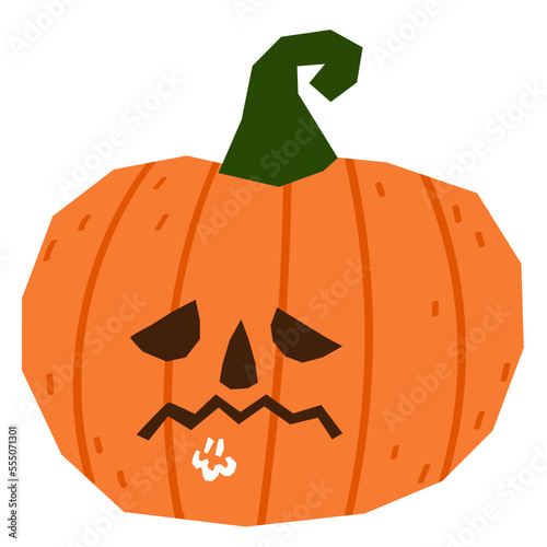pumpkin sigh vector illustration in flat color design