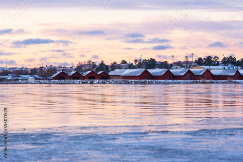 View of Mariehamn and the sea. Åland Islands, Finland