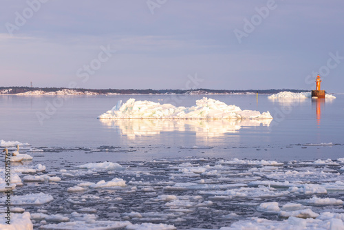 Frozen sea. Herrö, Åland Islands. FInland photo