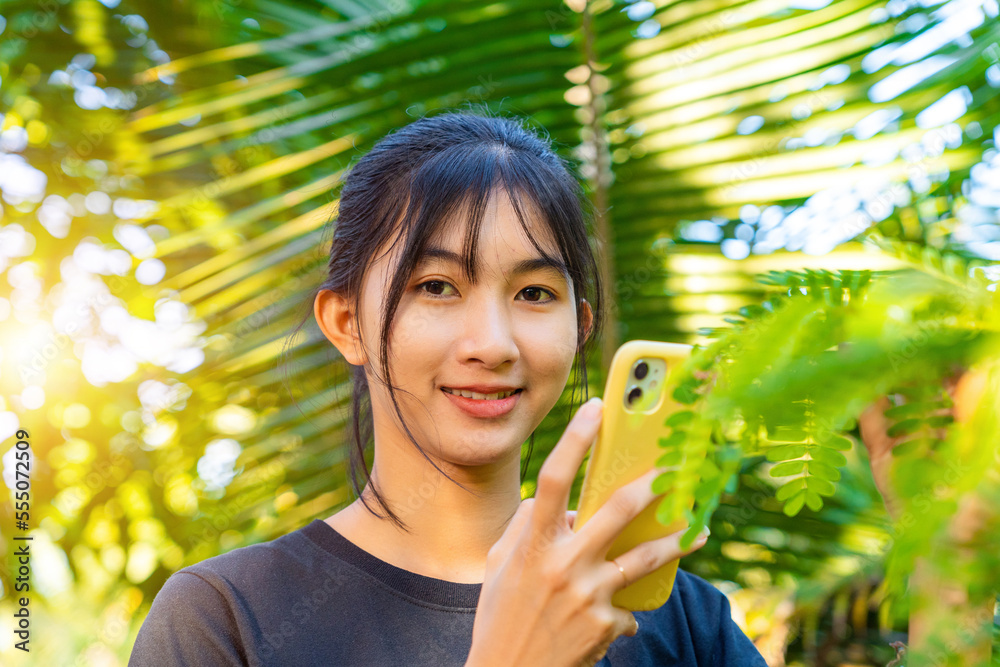 Asian Girl Smile in front of camera Asian Girl Smile in front of camera