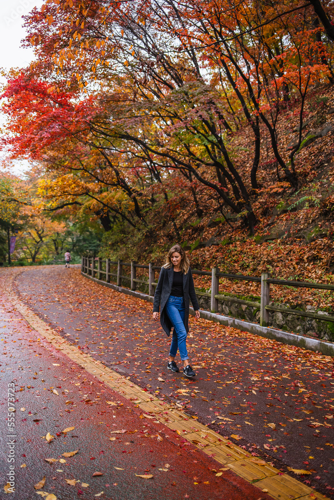 Woman at Park in Seoul South Korea