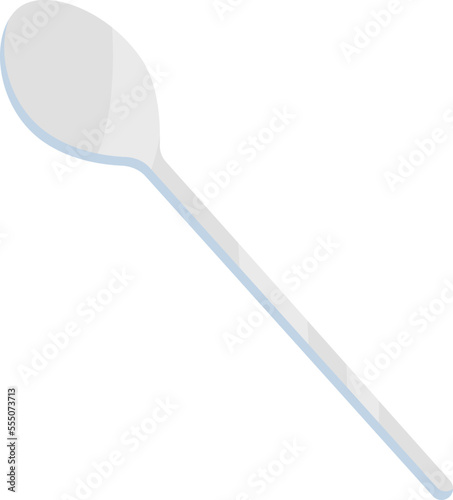 Plastic spoon flat icon Kitchen utensil for eating