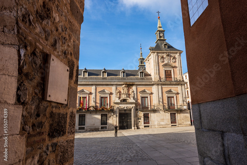 Facade of the Casa De La Villa, 1692, the old town hall in Plaza de la Villa, Madrid downtown, Spain, southern Europe. Architect Juan Gomez de Mora. photo