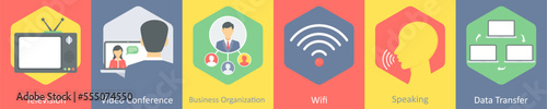 television, video conference, business organization