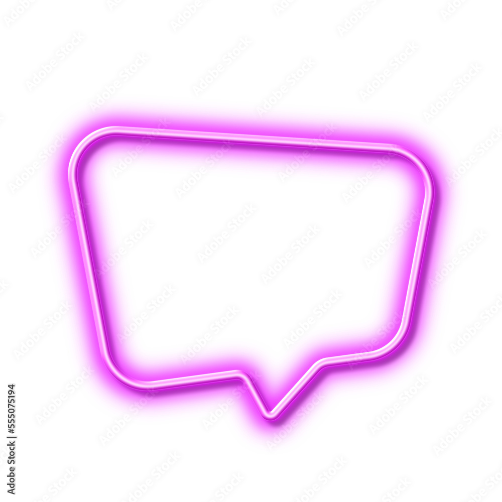 Chat comment line icon. Speech bubble sign. Social media message. Neon light effect outline icon. Chat comment line icon. Speech bubble sign. Social media message. Neon light effect outline icon.