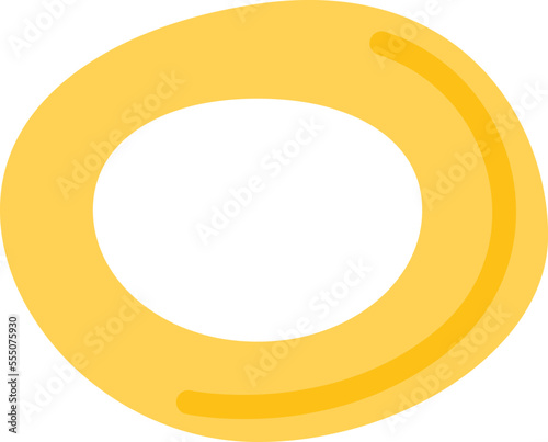 Fried onion circles flat icon Tasty asian food