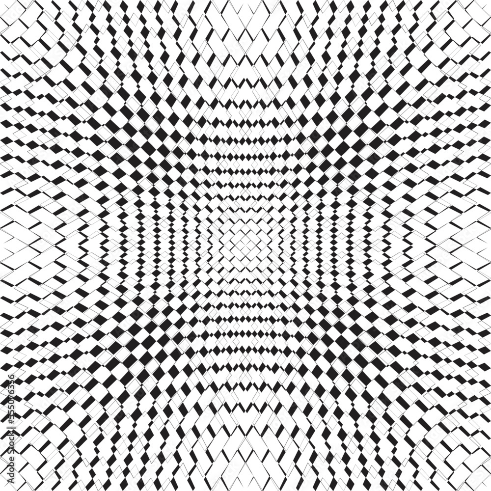 Warped pattern with lines.Unusual poster Design .Vector stripes .Geometric texture
Warped pattern with lines.Unusual poster Design .Vector stripes .Geometric texture
