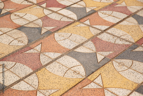 Obraz na płótnie Mosaic with the image of fish w salonie