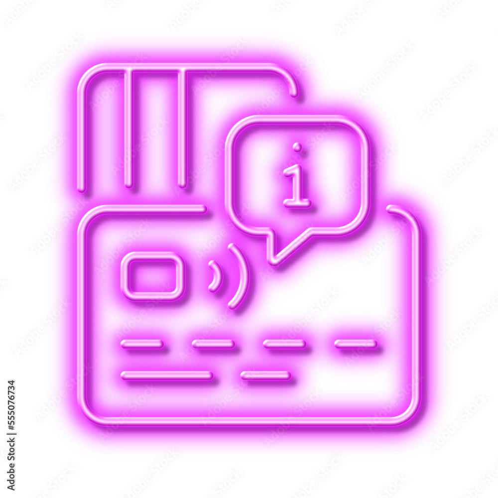 Credit card line icon. Approved bank money payment sign. Neon light effect outline icon. Credit card line icon. Approved bank money payment sign. Neon light effect outline icon.