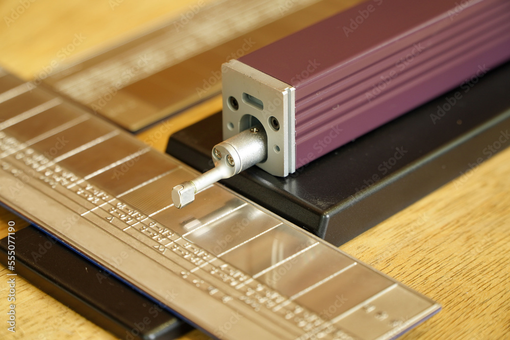 Calibration surface roughness tester machine with gage block,surface