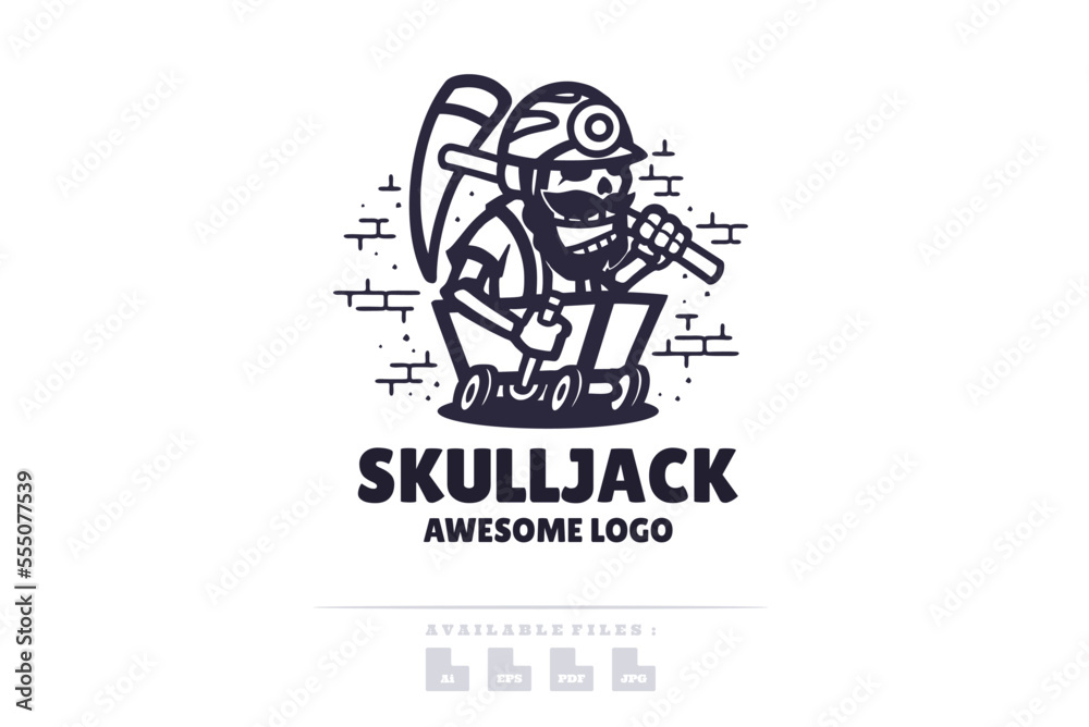 Illustration vector graphic of Skull Jack, good for logo design