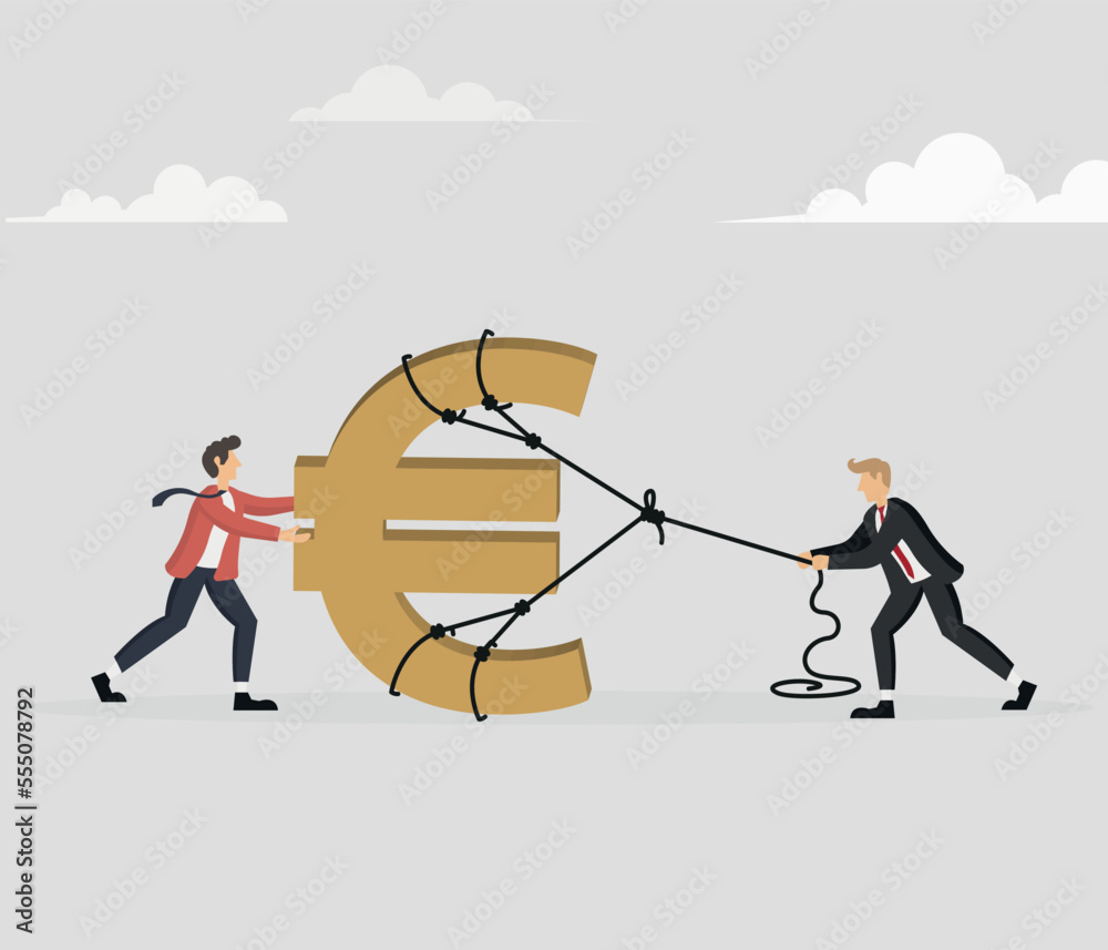 Obraz premium euro money. Flat design icon. 