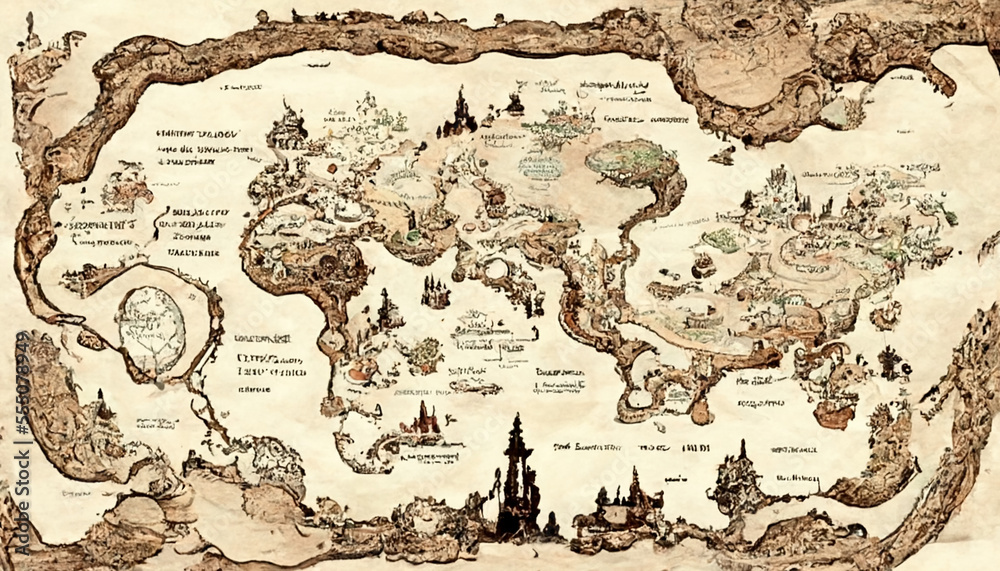 Naklejka premium 地図背景イラスト