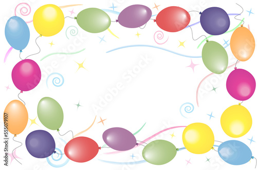 Beautiful background with colorful balloons on a light background