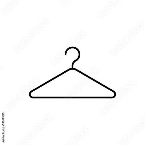 Clothes hanger black line icon. Trempel badge. Trendy flat isolated outline symbol, sign used for: Vector EPS 10