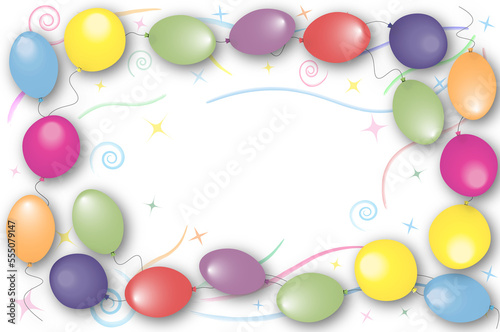 Beautiful background with colorful balloons on a light background	