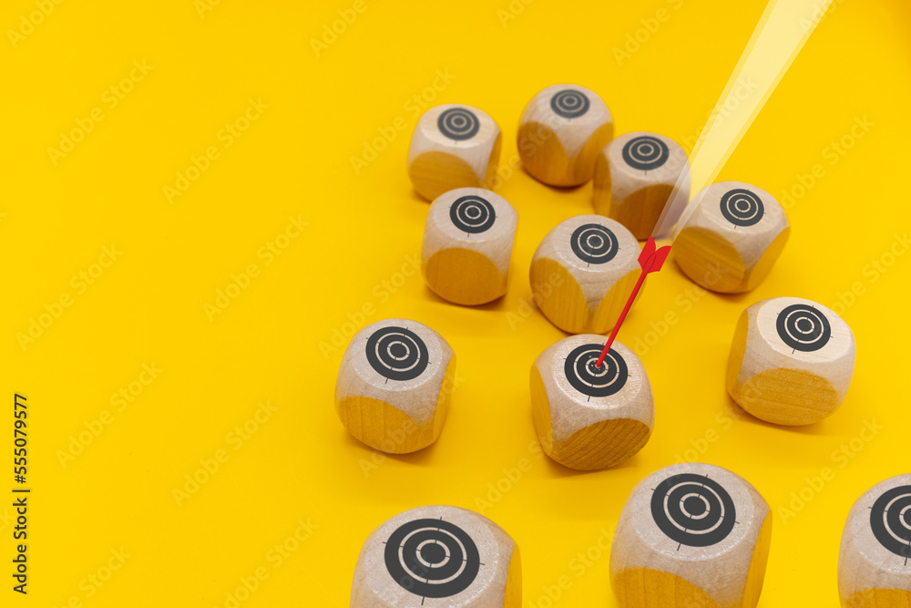 The concept of hitting a target with an arrow The concept of hitting a target with an arrow