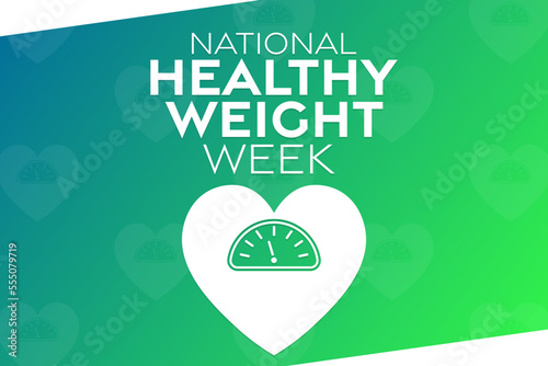 National Healthy Weight Week. Vector illustration. Holiday poster.