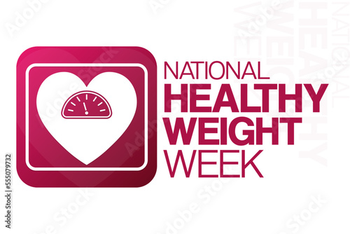 National Healthy Weight Week. Vector illustration. Holiday poster.