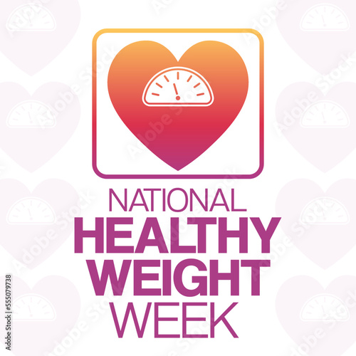 National Healthy Weight Week. Vector illustration. Holiday poster.